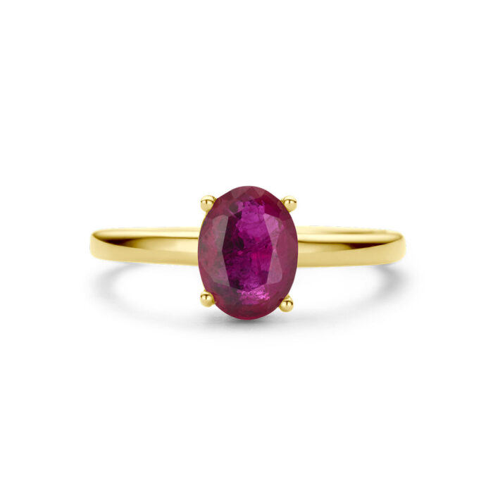 Robijn ring Solitair - Afbeelding 4