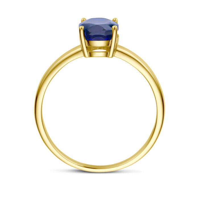 Saffier ring Solitair - Afbeelding 3
