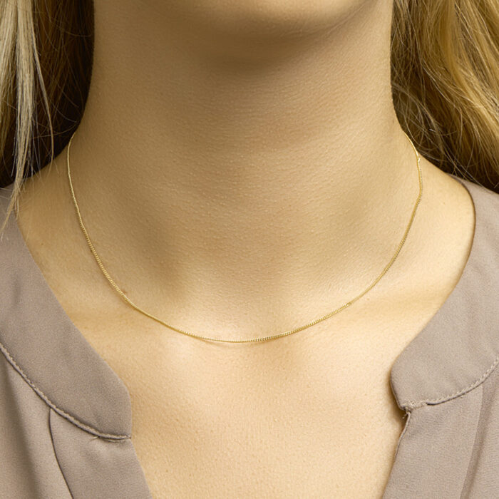 Collier gourmette 4-zijdes geslepen 1,6 mm - Afbeelding 2